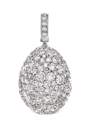 Fabergé 18kt white gold Emotion Egg diamond charm - Silver