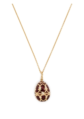 Fabergé 18kt yellow gold The Heritage Year Of The Horse diamond locket necklace - Red