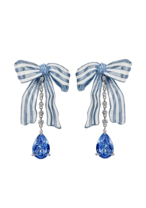 Anabela Chan 18kt gold vermeil Gingham sapphire and diamond earrings - Blue
