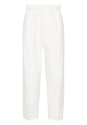 Jil Sander cotton tapered trousers - White