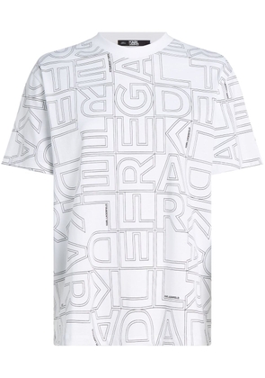 Karl Lagerfeld logo-print cotton T-shirt - White