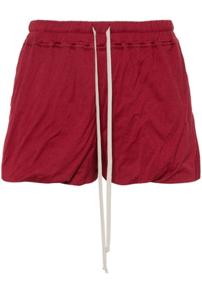 Rick Owens side-slits jersey shorts - Red