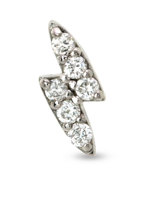 Lark & Berry 14kt white gold Lightning Strike diamond stud earring - Silver
