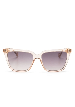 LIU JO chain-motif square-frame sunglasses - Neutrals
