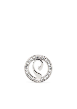 Panconesi P crystal stretcher earring - Silver