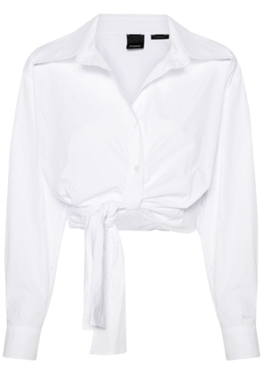 PINKO poplin cropped shirt - White