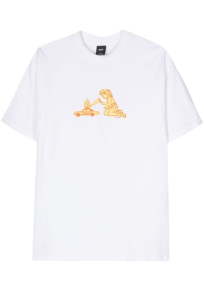 Huf motif-print cotton T-shirt - White