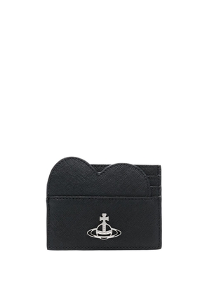 Vivienne Westwood Orb-plaque leather cardholder - Black