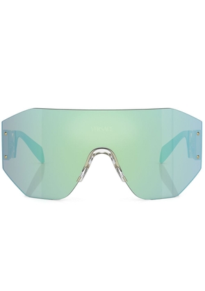 Versace Eyewear mirrored-lenses shield-frame sunglasses - Pink