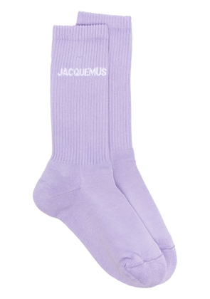 Jacquemus Les Chaussettes Jacquemus logo-intarsia socks - Purple