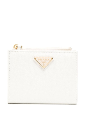 Prada small Saffiano leather wallet - White