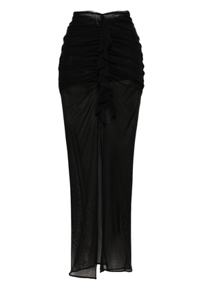 De La Vali Tiramisu semi-sheer skirt - Black