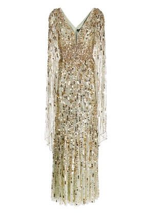 Jenny Packham Honey Pie sequin-embellished gown - Gold