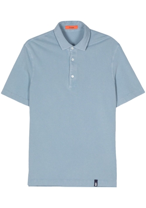 Drumohr logo-tag cotton polo shirt - Blue