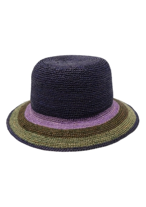Paul Smith striped straw hat - Blue