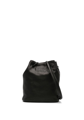 Miu Miu mini leather bucket bag - Black