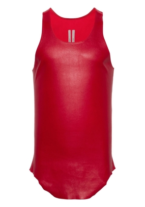 Rick Owens racerback leather tank top - Red