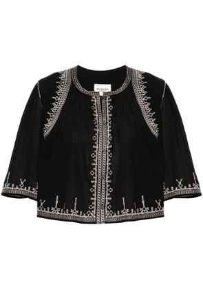 MARANT ÉTOILE Perkins embroidered-detailing blouse - Black