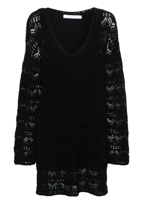IRO Lizami crochet-knit mini dress - Black