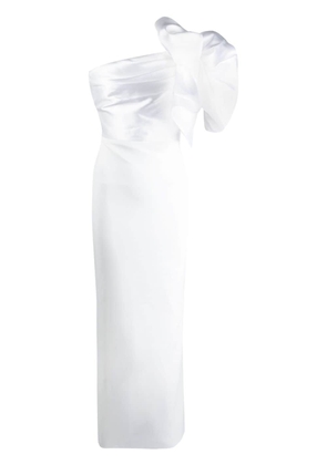 Solace London Selia one-shoulder maxi dress - White