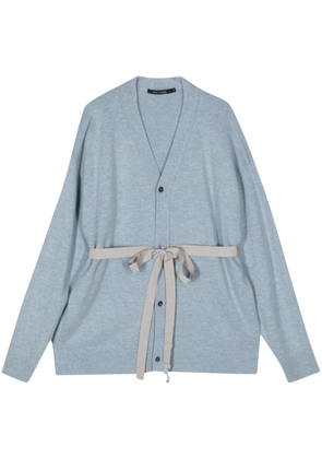 Sofie D'hoore belted wool-cashmere cardigan - Blue