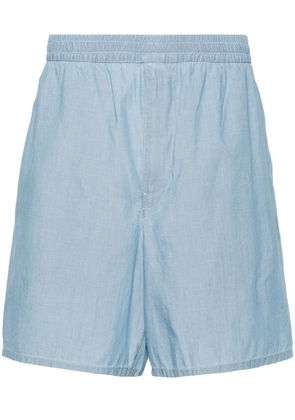 Prada triangle-patch elasticated-waist shorts - Blue
