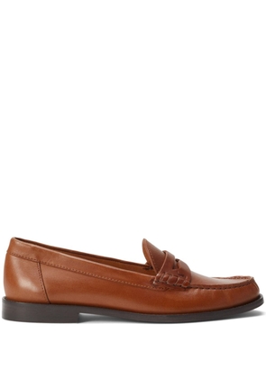 Polo Ralph Lauren penny-slot leather loafers - Brown