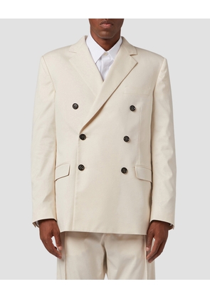 Double Breasted Blazer In Off White