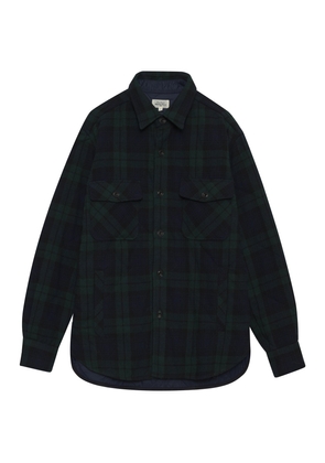 Peter Quilted Navy & Green Shirt