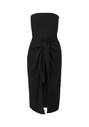 The Strapless D.K. Wrap Midi Dress - Black
