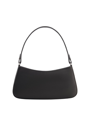 Leather Mini Shoulder Bag - Black