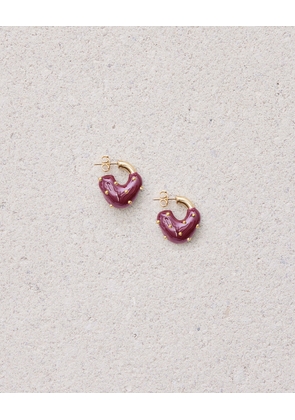 Theo Dotted Earrings - Purple