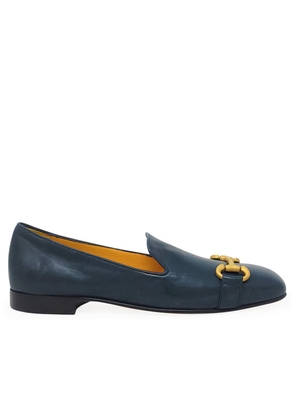 Navy Square Toe Loafer