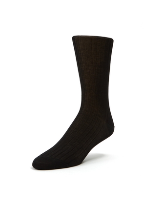 Ribbed Calf Length Socks - Black