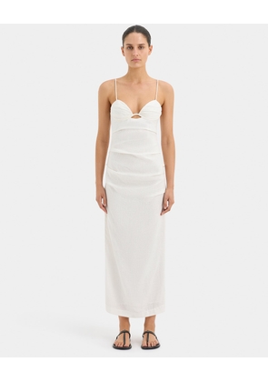 Noemi Balconette Midi Dress - White