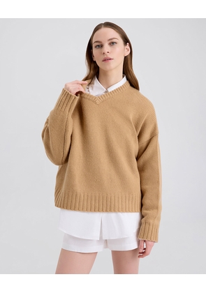 The Reva Cashmere Sweater - Sandy Beach