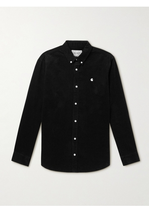 Carhartt WIP - Madison Button-Down Collar Logo-Embroidered Cotton-Corduroy Shirt - Men - Black - XS