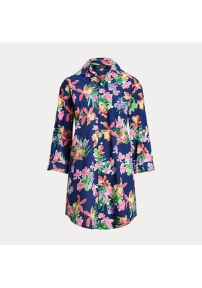 Floral Cotton-Blend Lawn Sleep Shirt