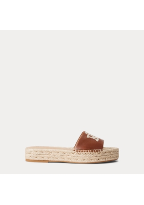 Polly Burnished Leather Espadrille