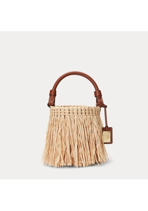 Raffia & Leather Small Lucey Bucket Bag
