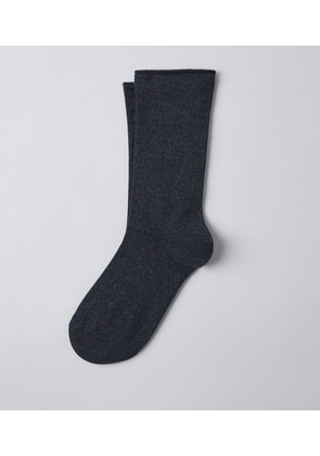 Brunello Cucinelli Silk-Cashmere Glitter Socks