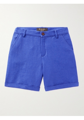 Loro Piana Kids - Nevin Antigua Linen Bermuda Shorts - Men - Blue - Age 8