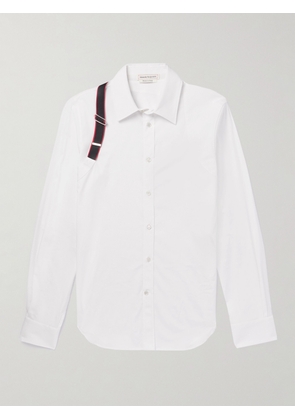 Alexander McQueen - Harness-Detailed Cotton-Blend Shirt - Men - White - UK/US 15