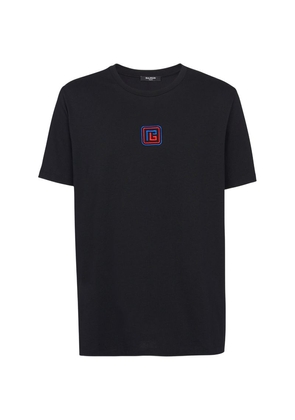 Balmain Embroidered Pb Logo T-Shirt