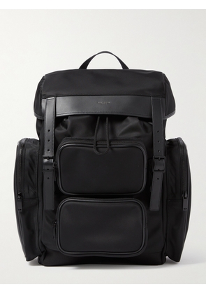 SAINT LAURENT - City Leather-Trimmed ECONYL Backpack - Men - Black