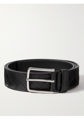 Bottega Veneta - 3.5cm Intrecciato Leather Belt - Men - Black - EU 80