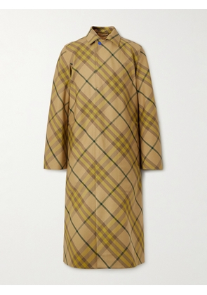 Burberry - Checked Wool-Twill Car Coat - Men - Brown - IT 46