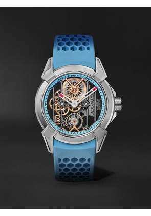 Jacob & Co. - Epic X Limited Edition Hand-Wound Skeleton 44mm Titanium and Rubber Watch, Ref. No. EX110.20.AA.AJ - Men - Blue