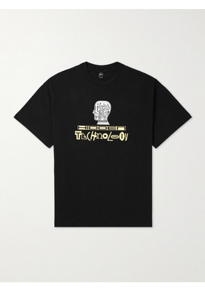 Brain Dead - Printed Cotton-Jersey T-Shirt - Men - Black - S