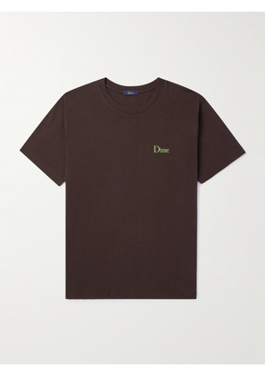 DIME - Logo-Embroidered Cotton-Jersey T-Shirt - Men - Brown - S